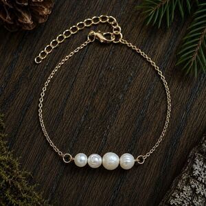 Woodland Tide Genuine Pearl Bracelet or Anklet